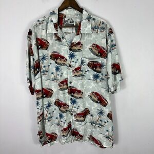 Pineapple Connection Button Up Shirt Mens XL Short Sleeve Hawaiian‎ Camp Retro